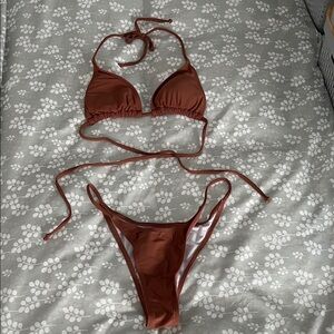 SHEIN Brown Bikini Set
